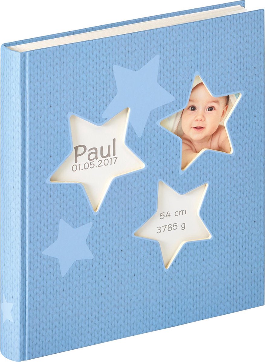 Walther uk-133-l estrella - babyalbum - formaat 28x30,5 cm - blauw