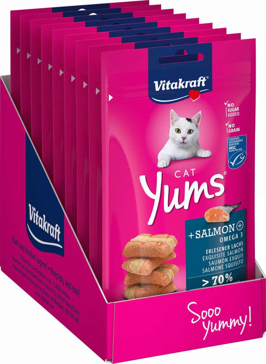 Vitakraft cat yums zalm - 9x40 gram