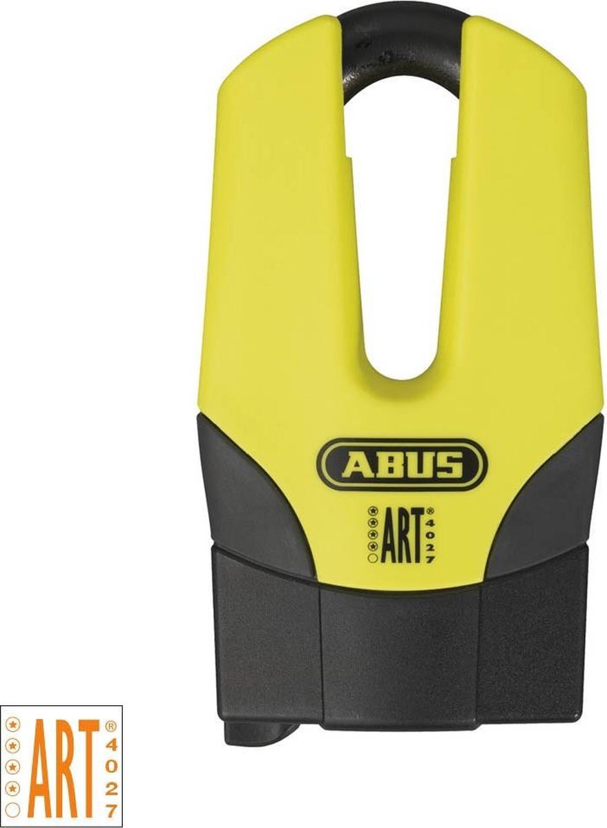 Abus granit quick mini pro 37 schijfremslot art 4 - geel