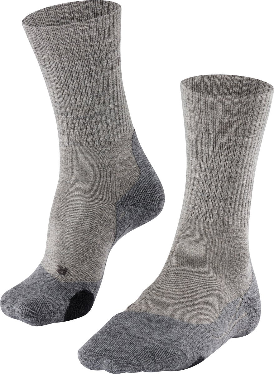 Falke tk2 wool wandelsokken anti blaren, medium padding merinowol sportsokken heren beige - maat 42-43