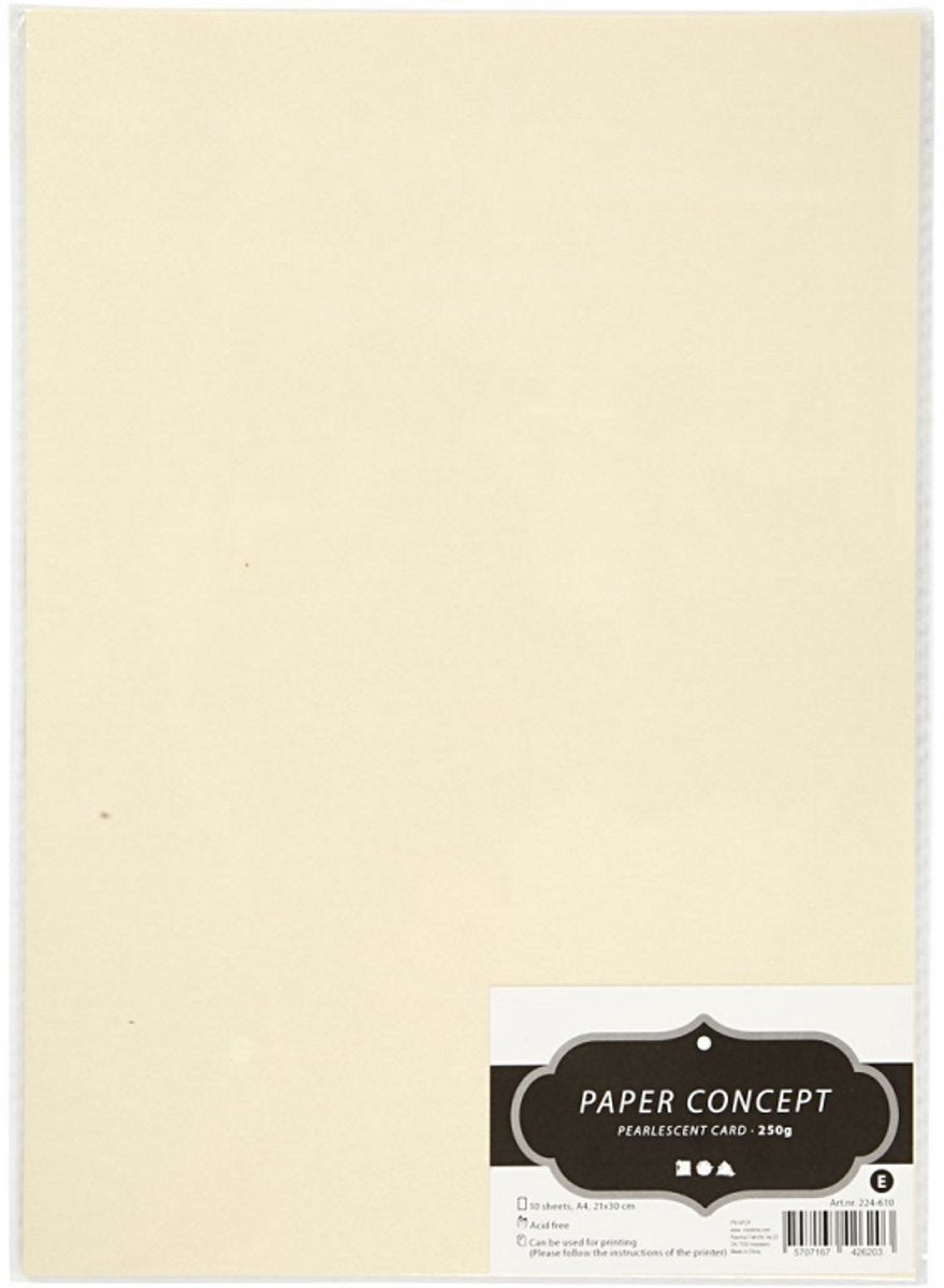 Creativ company parelmoer karton a4 beige 10 vel