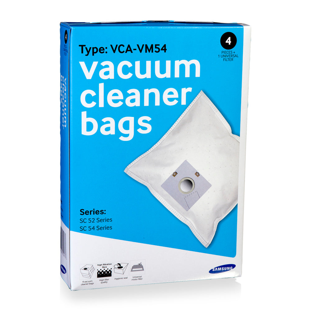 Samsung vca-vp54 stofzakken 4 stuks voor vcc54, vcc5480, sc5480, sc5450