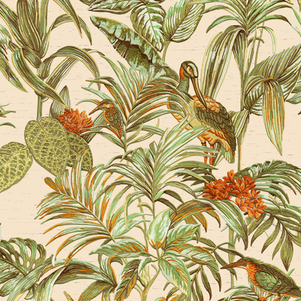 Dutch wallcoverings behang paradijsvogel groen