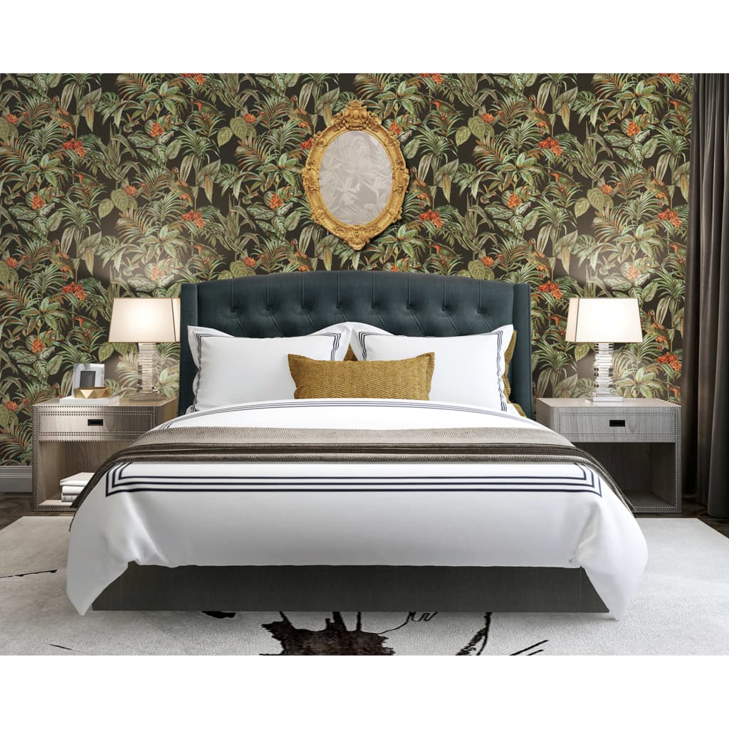 Dutch wallcoverings behang paradijsvogel zwart