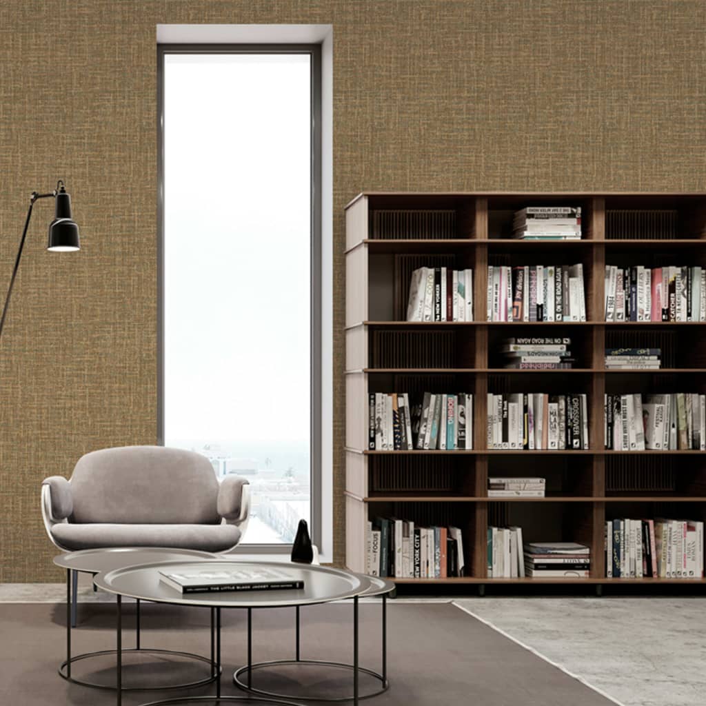 NEDERLANDSE WANDBEKLEDING NEDERLANDSE WANDBEKLEDING Behang Thread bruin