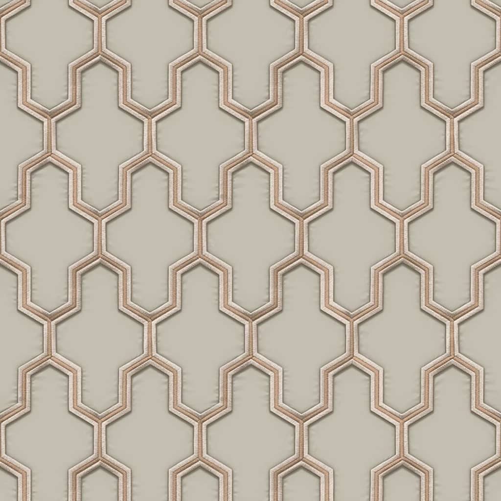 Dutch wallcoverings behang geometrisch goudkleurig en groen