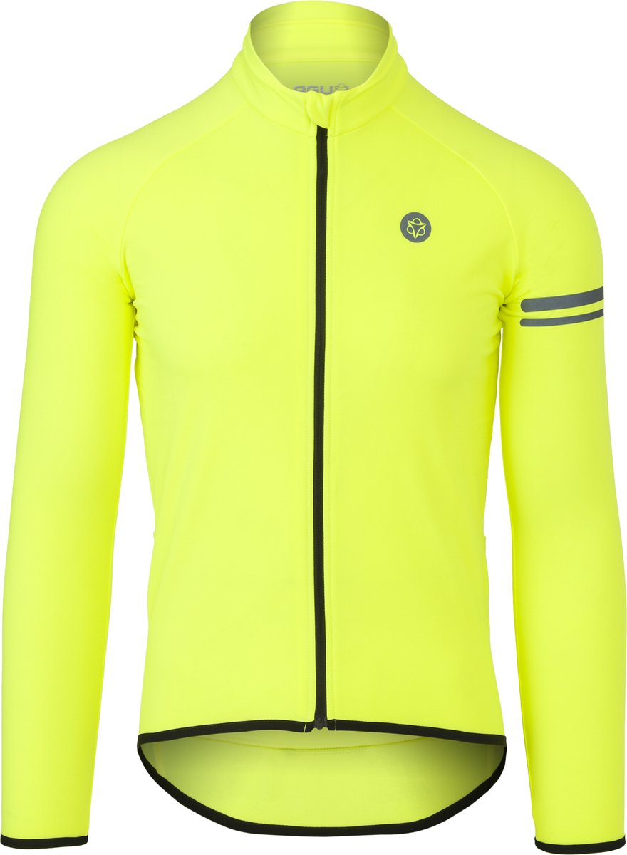 Agu thermo fietsshirt lange mouwen essential heren - geel - m
