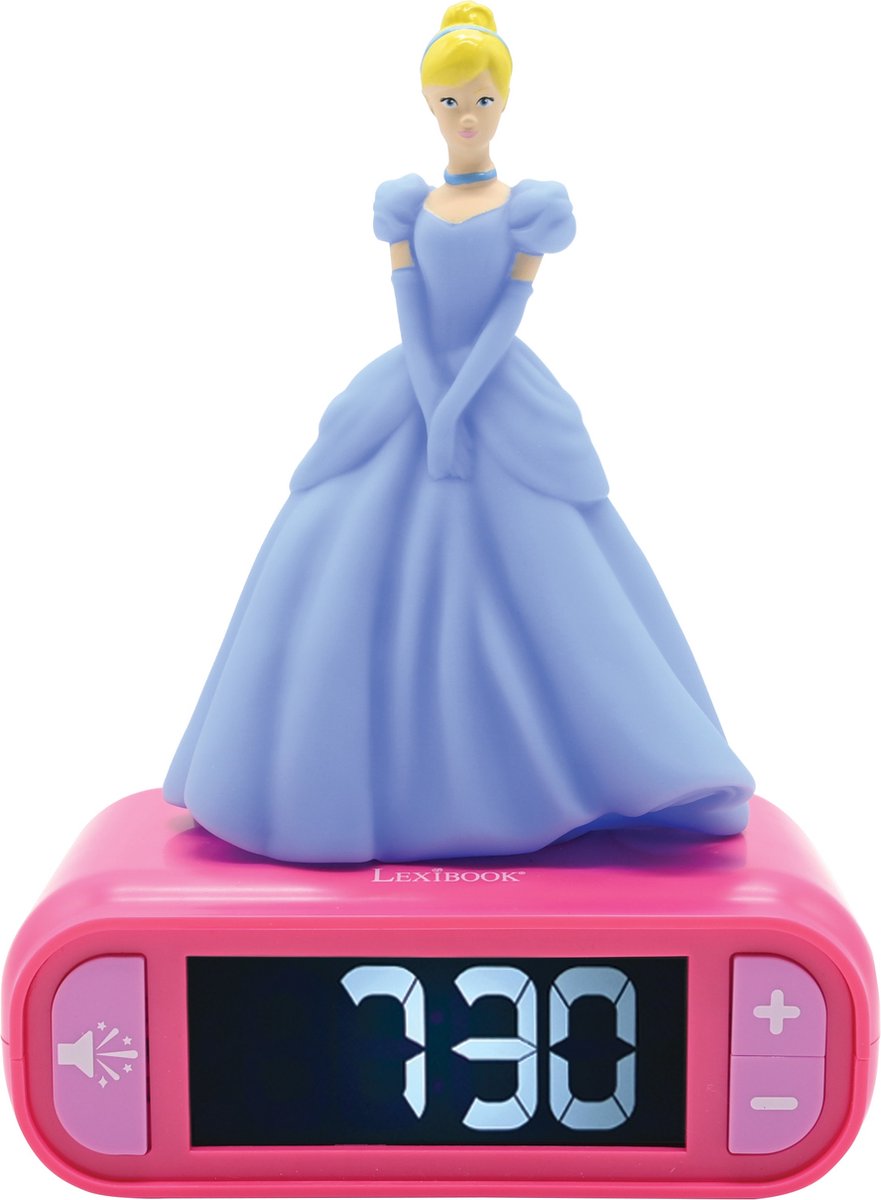 Lexibook disney prinses cinderella nachtlampje wekker met geluiden