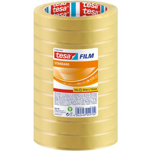 Tape 57388 15 mm x 33 m transparant 10 stuks