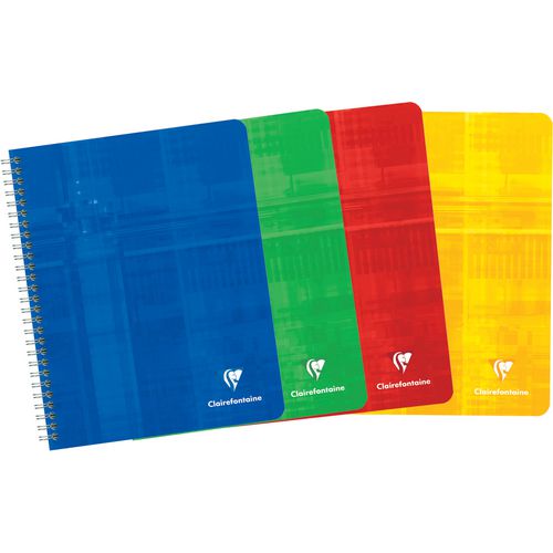 Spiraalschrift clairefontaine 885 karton 90g m2 16,5x21cm gelinieerd 180blz