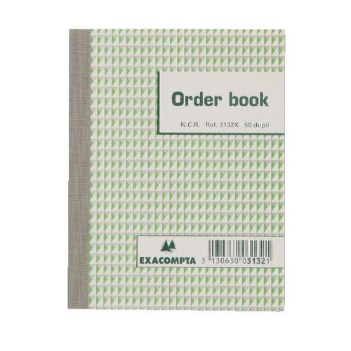 Exacompta orderboek 3132x 10x13,5 onbedrukt gelijnd tweevoud zelfkopiërend nl fr