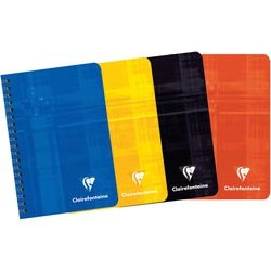 Spiraalschrift clairfontaine 8502 karton 90g m2 9x14cm geruit 5x5mm 100blz
