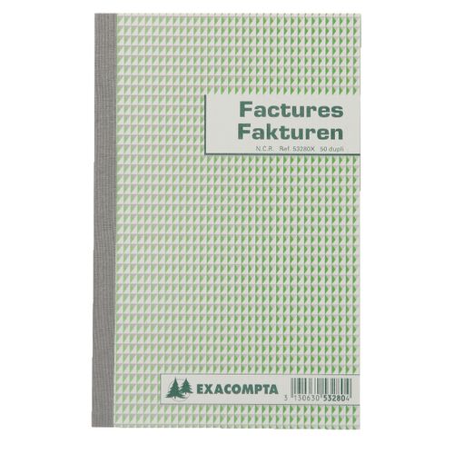 Exacompta register facturen 53280x 13,5x21cm tweevoud nl fr