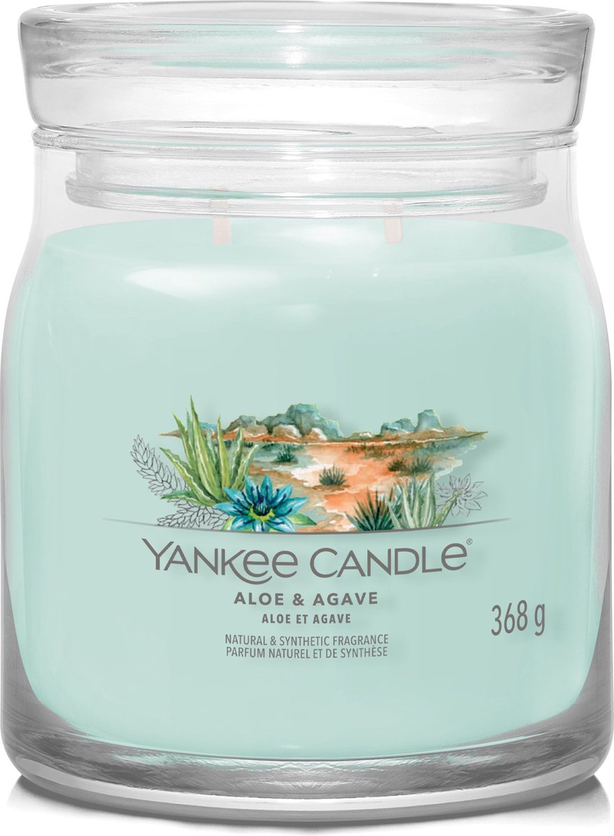 Yankee candle - aloe agave medium geurkaars - 50 branduren - 2 lonten