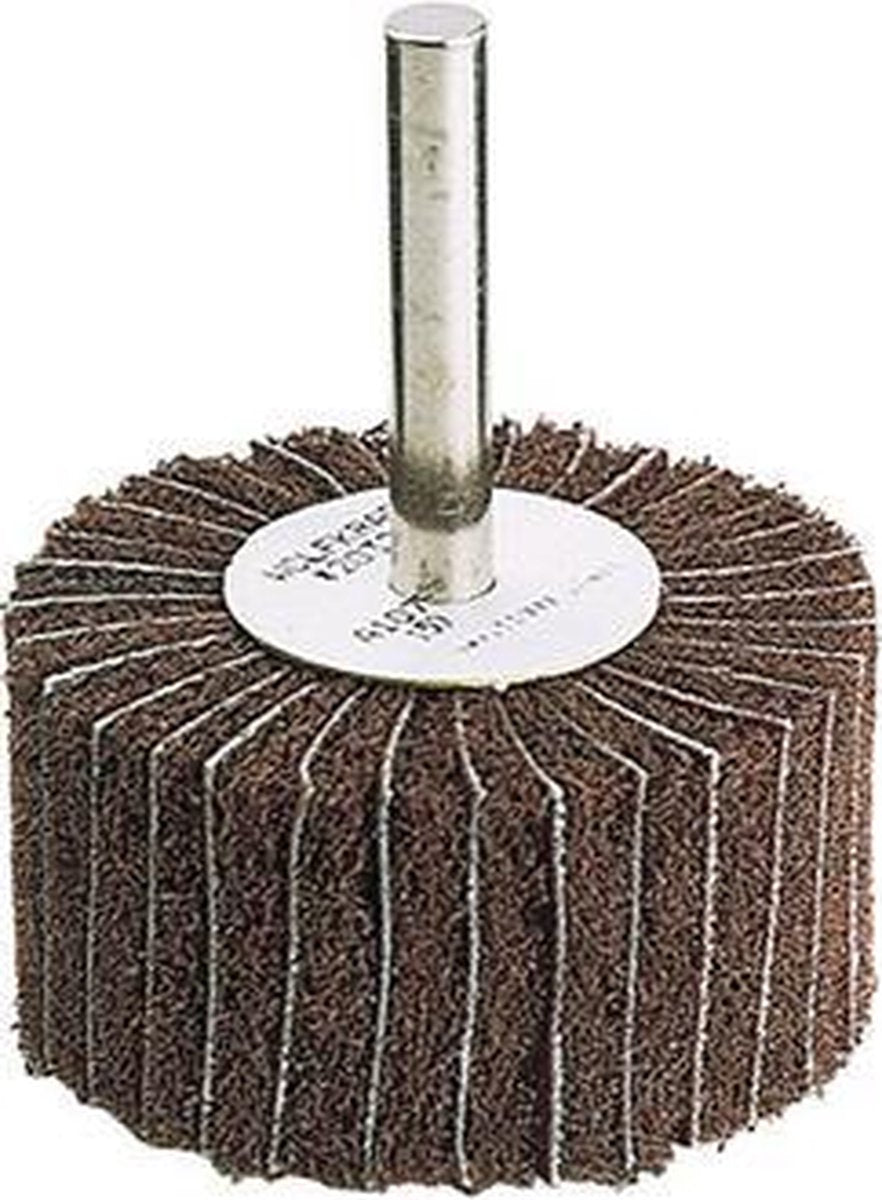 Wolfcraft - schuurmop 50mm - korrel 150 - stiftstlijpmop - vliesmop voor boormachine - stiftschuurwiel - 2032000
