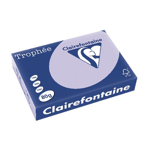 Gekleurd papier clairefontaine 1872 80g m2 a4 pastel lila