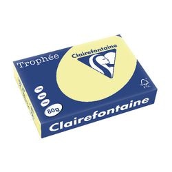 Gekleurd papier clairefontaine a4 80 g m² kanariegeel 500 vellen