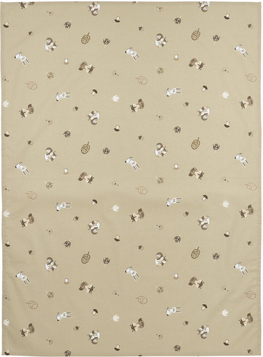 Meyco baby forest animals wieglaken - sand - 75x100cm - 0.3 tog