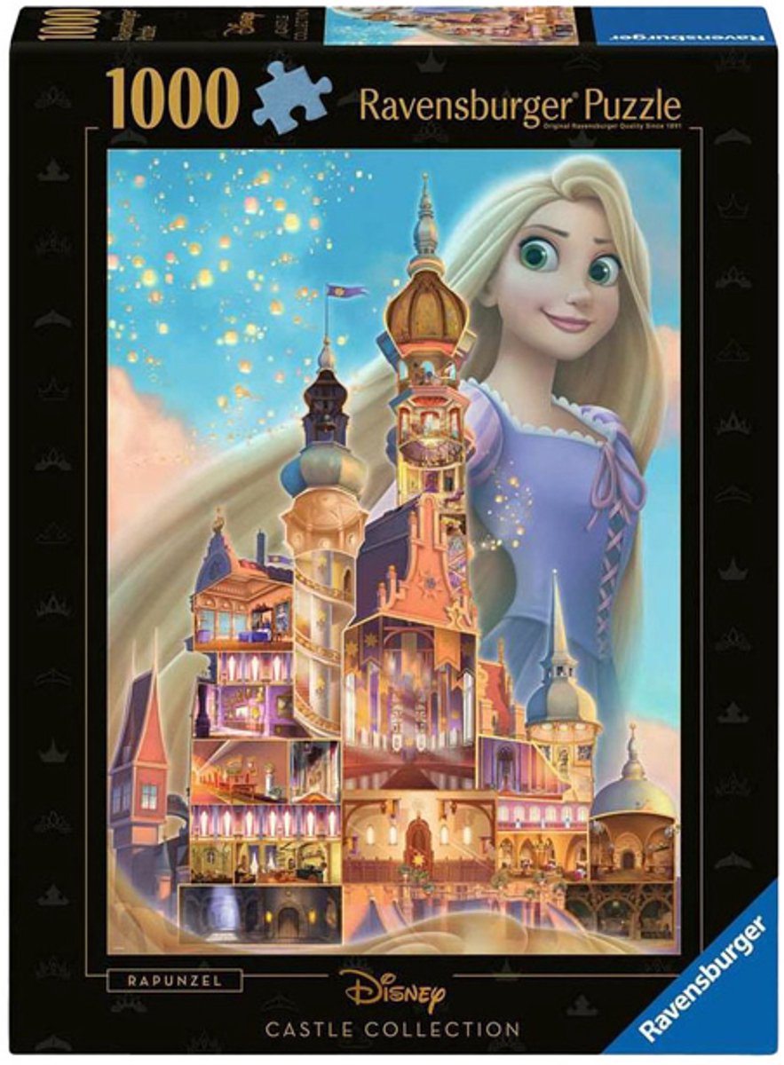 Ravensburger puzzel disney castles rapunzel - 1000 stukjes legpuzzel.
