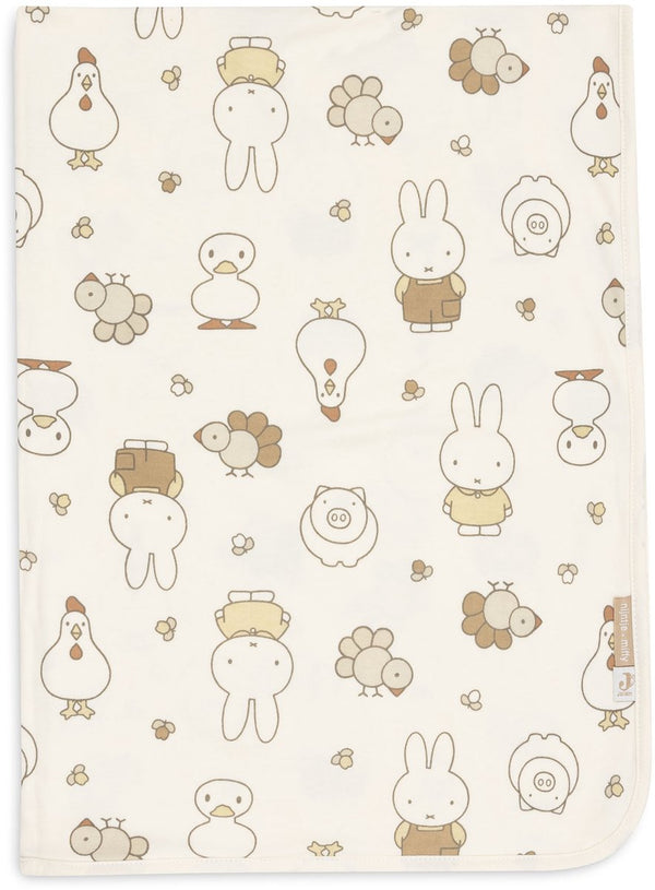 Jollein baby deken wieg - 75x100cm - jersey - miffy family farm