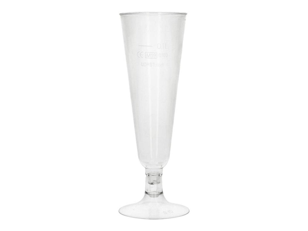 Papstar 24 glazen voor mousserende wijn pure 100ml ø5,5x16,5cm glashelder gemaakt van recyclebaar pla plantaardige bioplastic