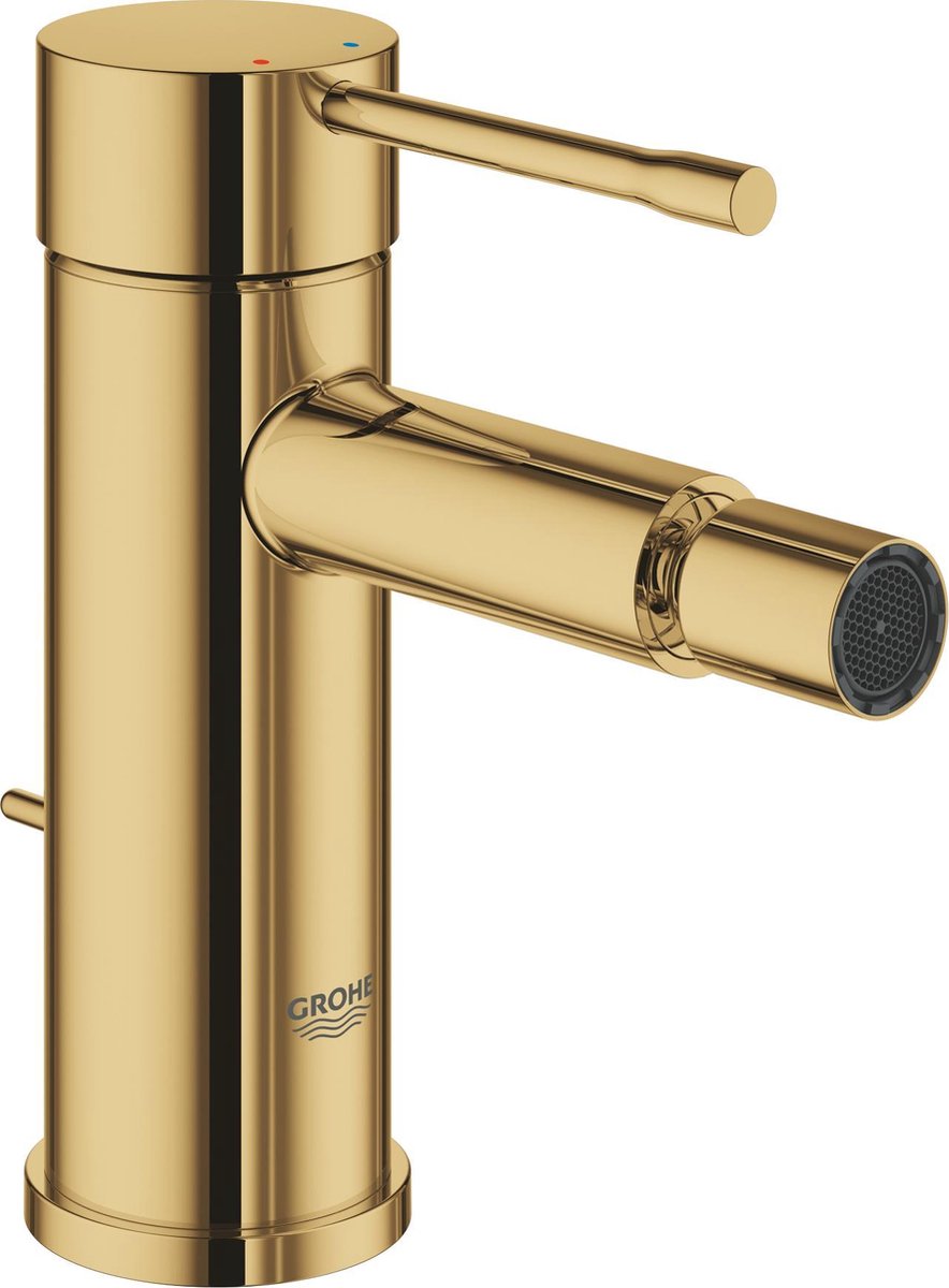 Grohe essence new bidetkraan - lage uitloop - met trek-waste - cool sunrise (goud)