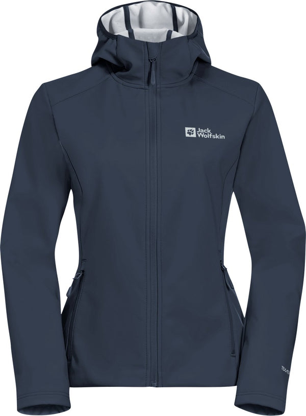 Jack wolfskin bornberg hoody w dames outdoorjas-midnight sky grey