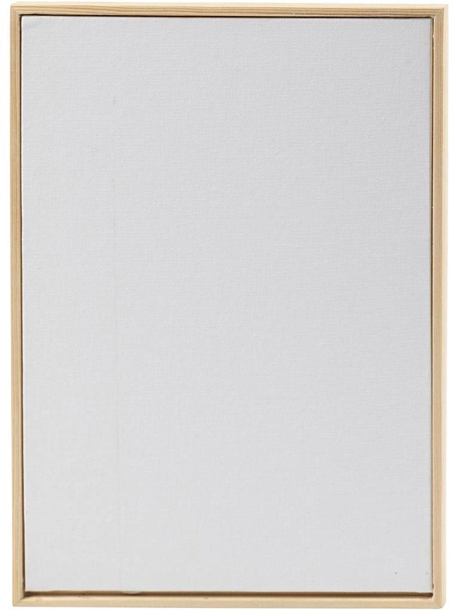 Creativ company canvas paneel met lijst a4 280 gr wit 10 stuks