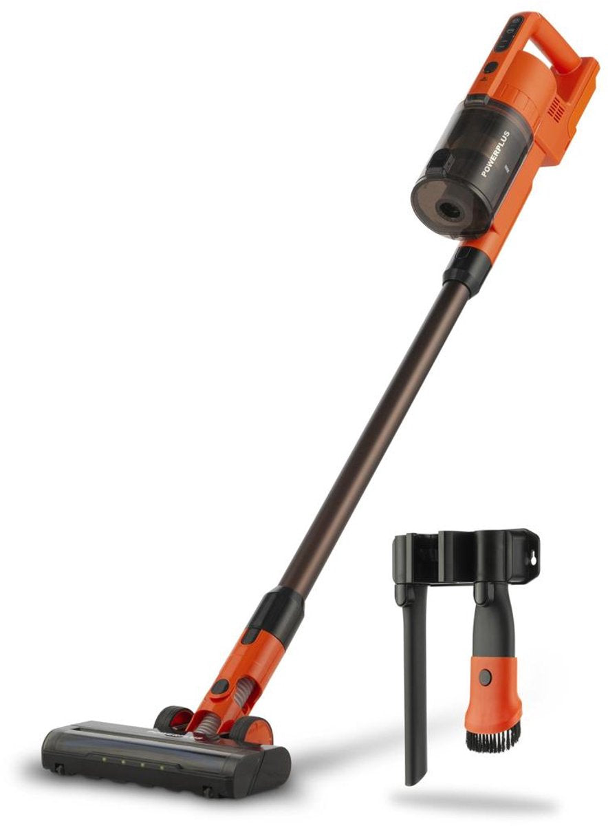 Powerplus dual power steelstofzuiger powdp60700- 20v draadloze stofzuiger – 1.2l tank - zonder accu en lader - met 3 acc.