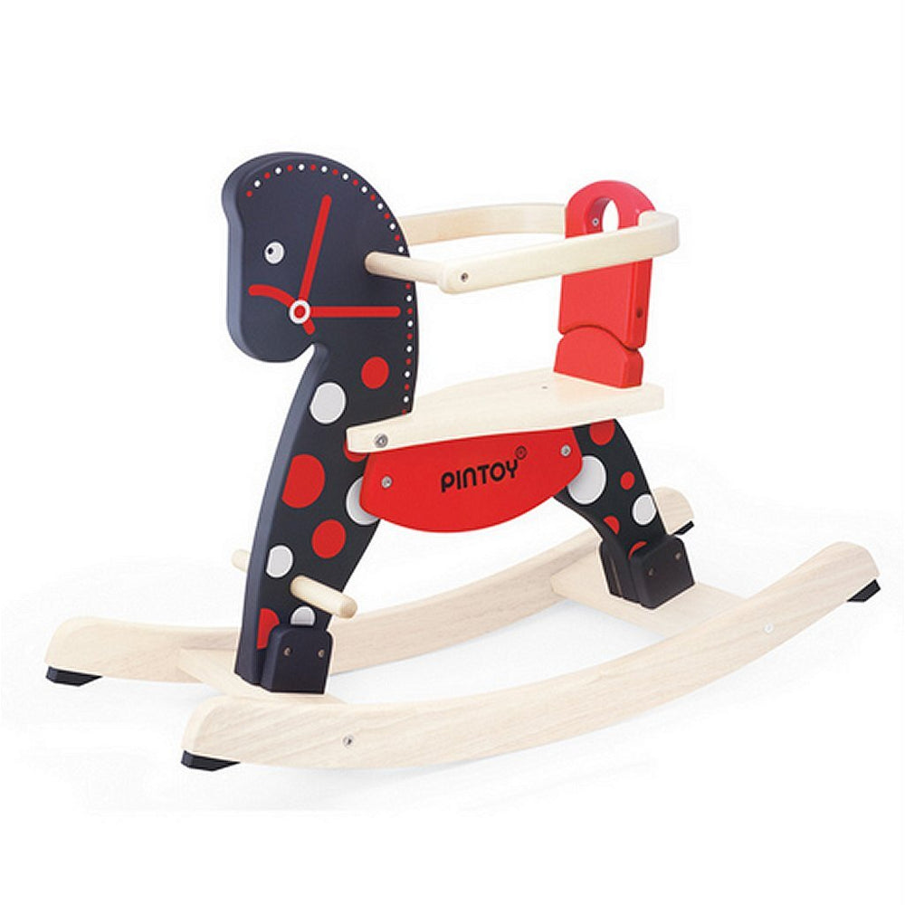 Pintoy luxe houten hobbelpaard met een mobiele beugel