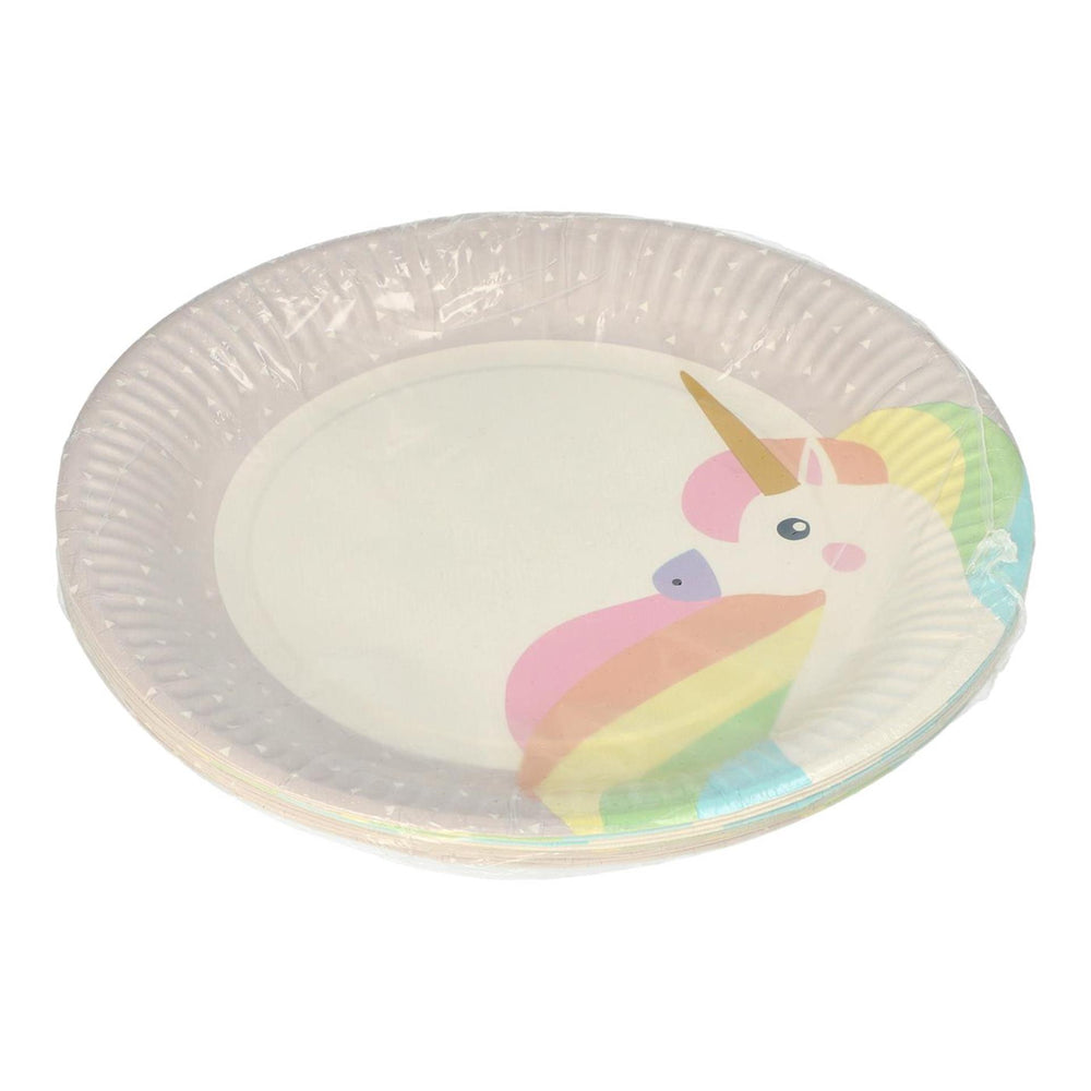 Papstar set a 10 borden unicorn karton ø23cm