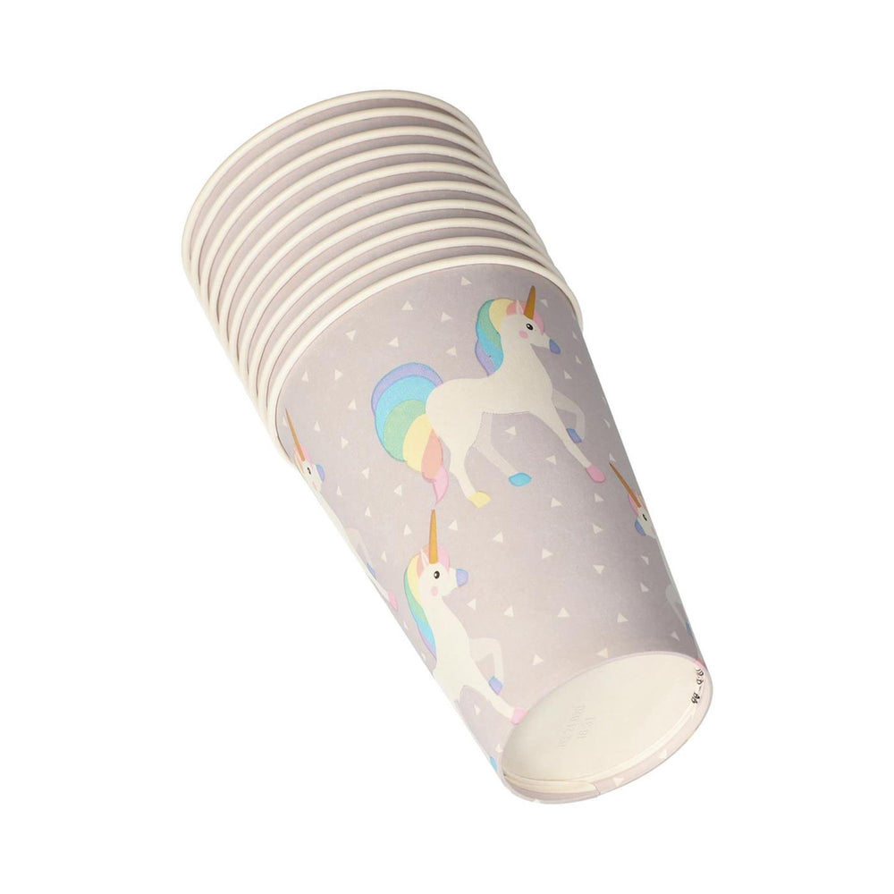 Papstar set a 10 drinkbekers unicorn karton 0,2l ø7x9,7cm