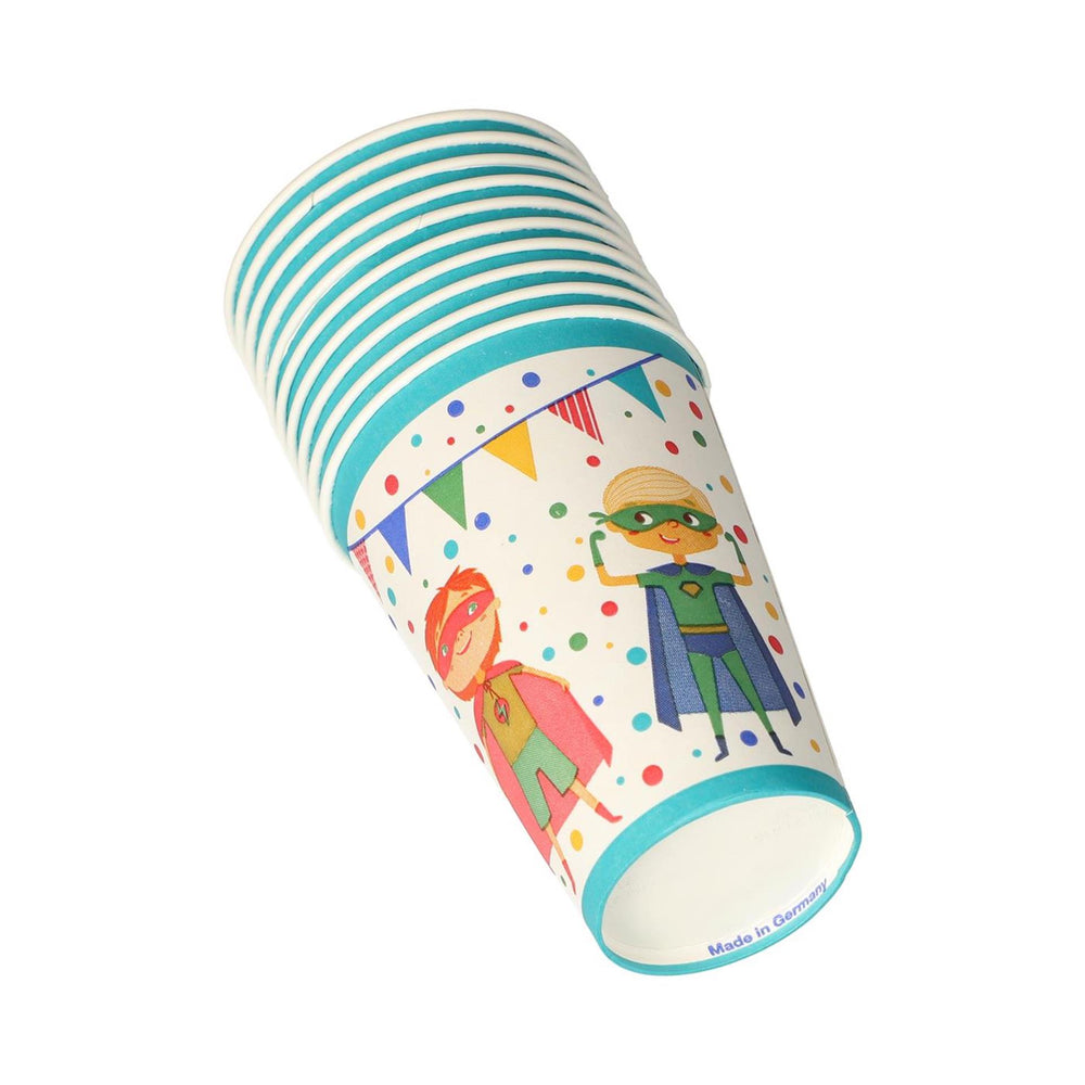 Papstar set a 10 drinkbekers superhero karton 0,2l ø7x9,7cm