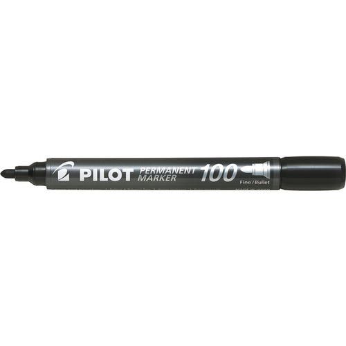 Permanent marker pilot 100 1mm ronde punt zwart