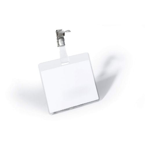 Durable badges met clipbevestiging 8003 8143 60x90mm 25stuks
