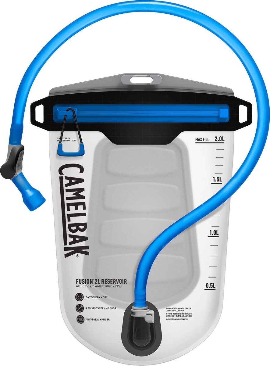 Camelbak fusion reservoir tru zip waterproof zipper - drinksysteem - 2 l - transparant (clear)