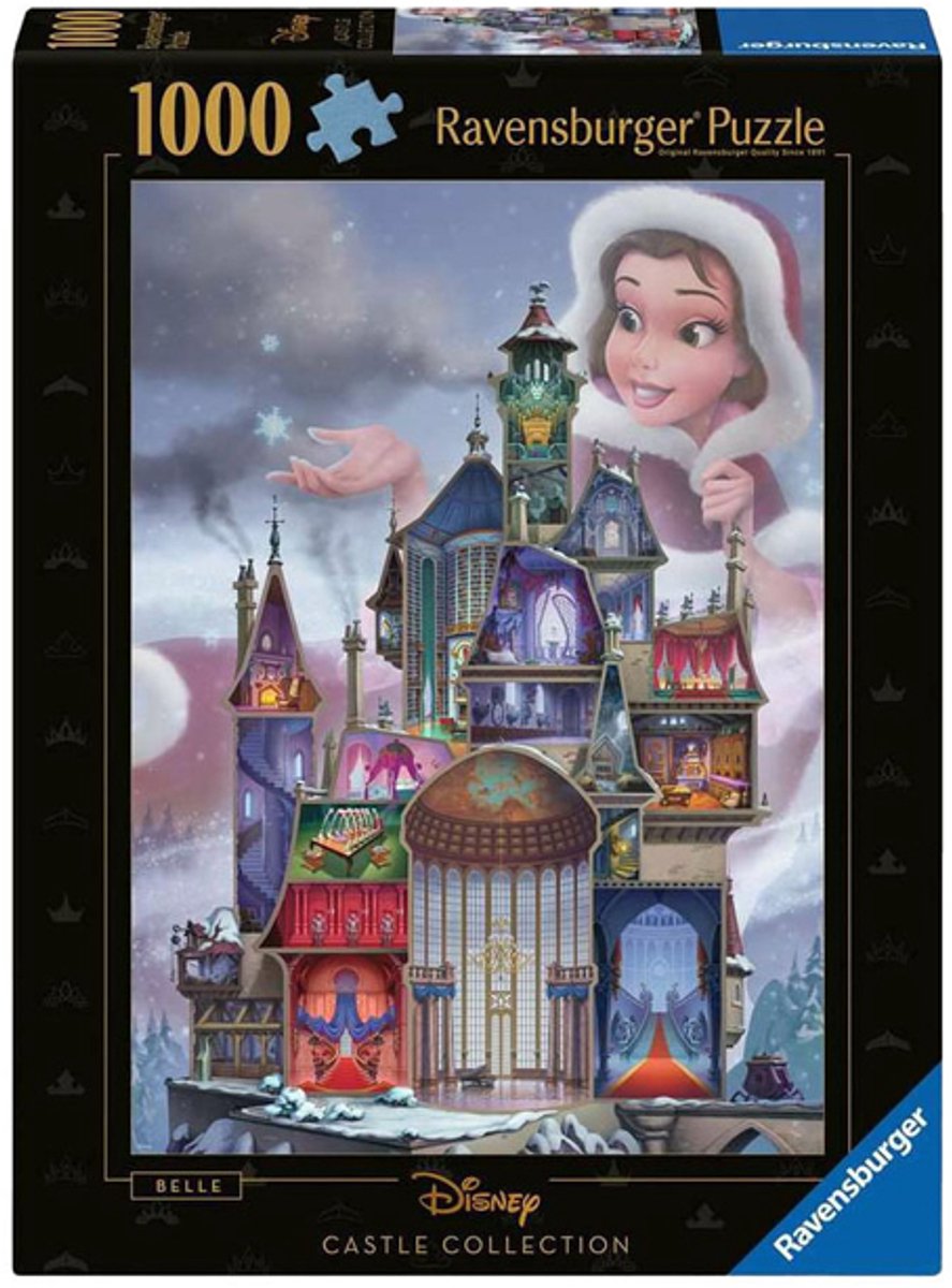 Ravensburger legpuzzel disney kastelen belle, 1000st.
