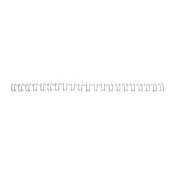 Bindrug gbc wirebind 21 metaal 6mm zilver capaciteit 45vel