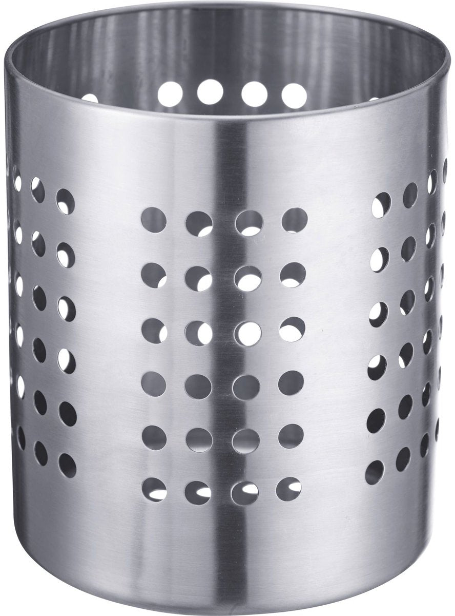 Westmark bestek- keukengereihouder, rond, diameter: 12 cm, hoogte: 13,5 cm, roestvrij staal, zilver, 69022211