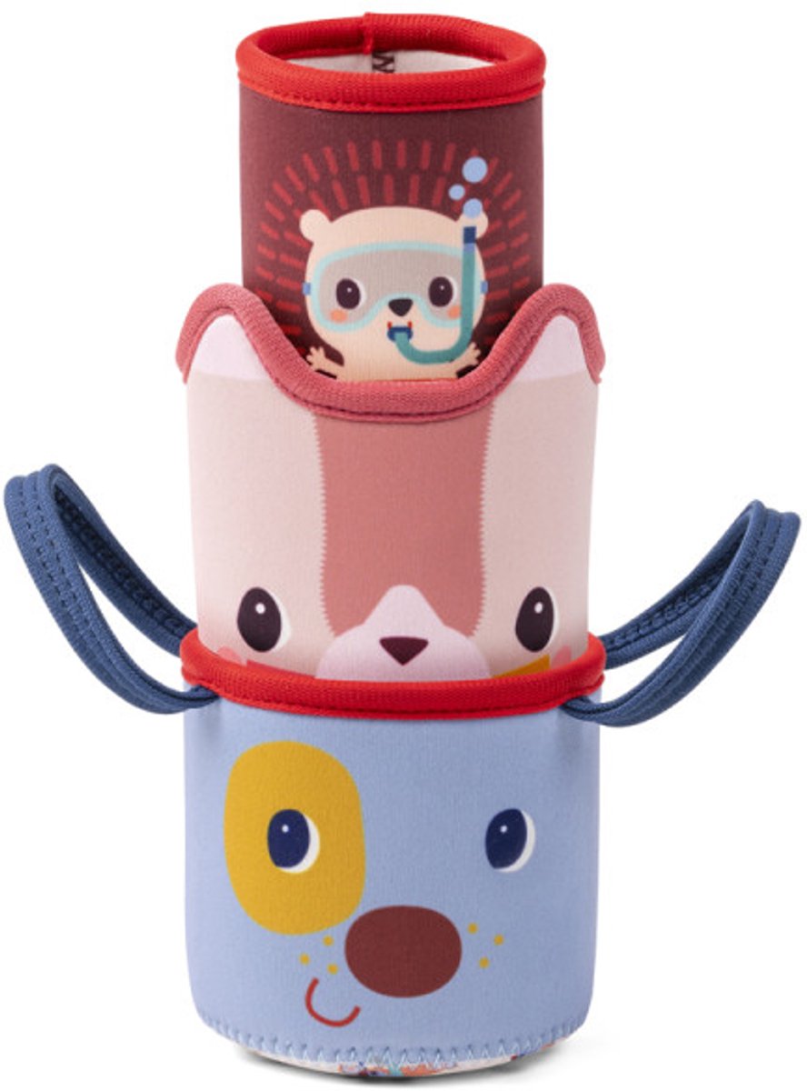 Lilliputiens - 3 badbekers met waterstralen - jules de hond