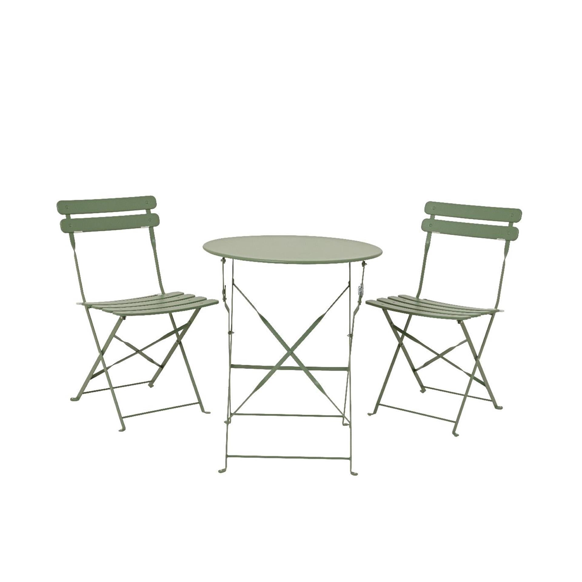 Decoris bistroset helsingborg staal outdoor groen ã˜60xh71cm
