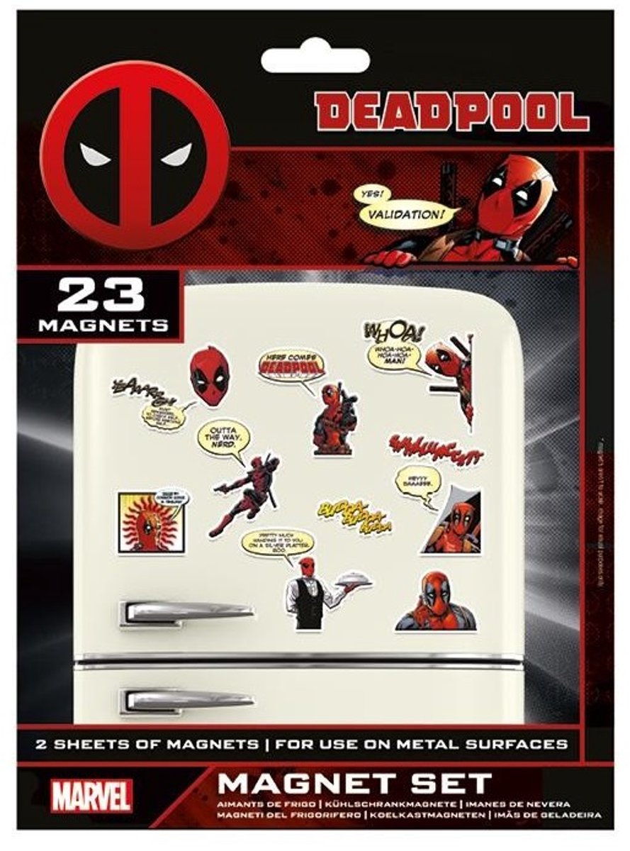 Marvel deadpool (comic) magnet set