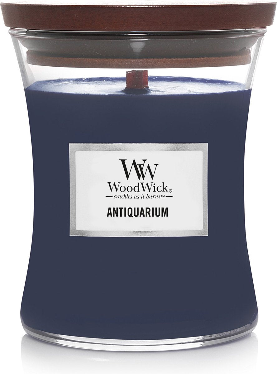 Woodwick hourglass medium geurkaars - antiquarium - 60 branduren
