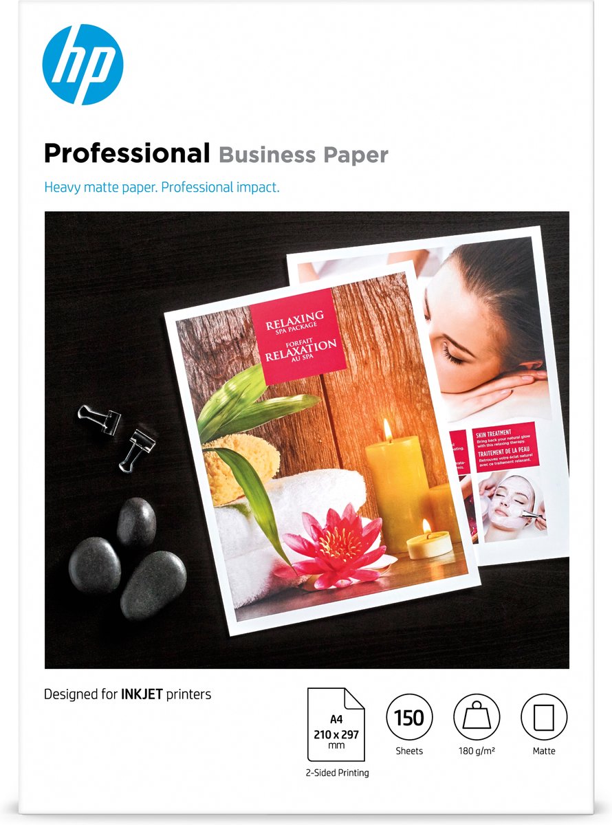 Hp inkjetpapier 7mv79a a4 180gr mat