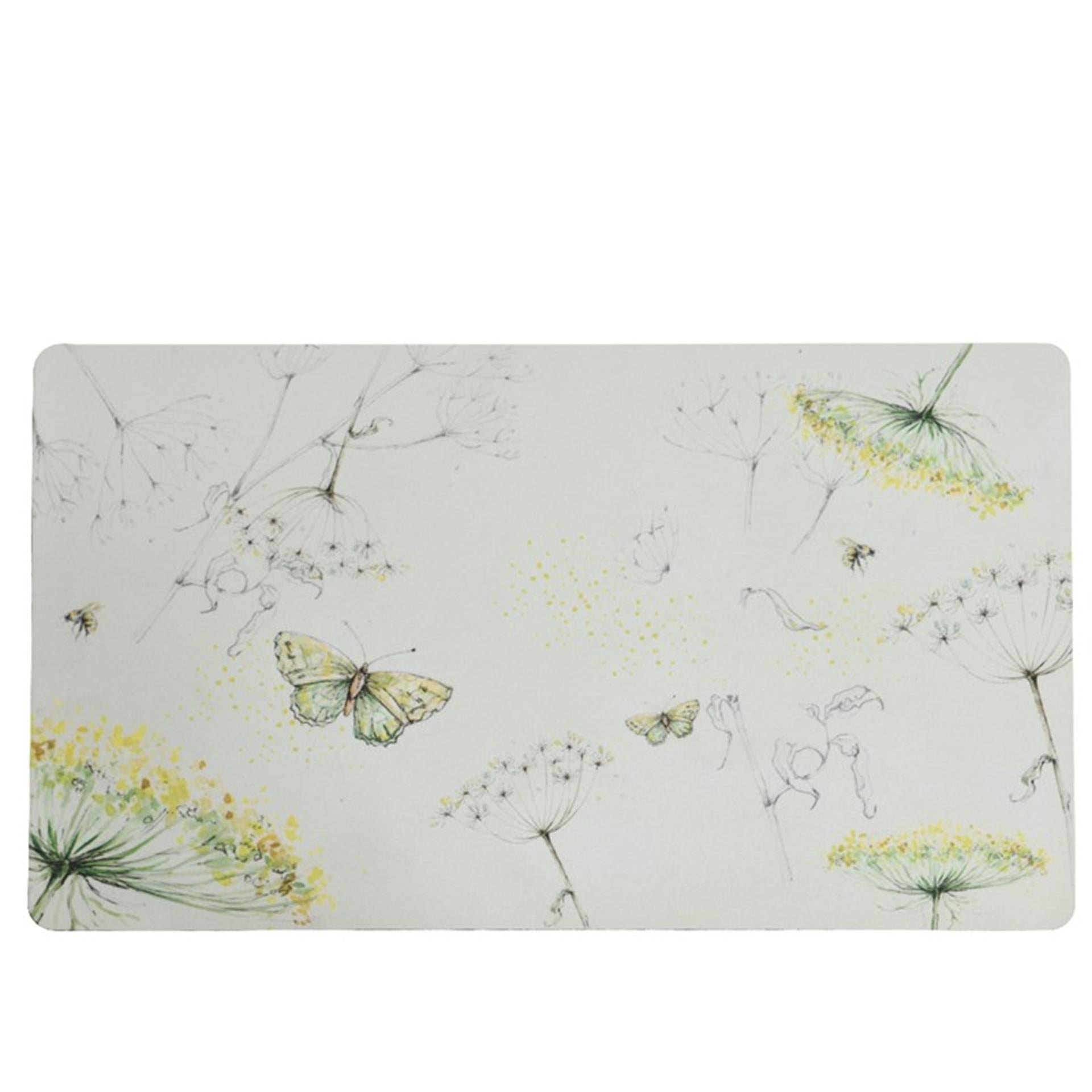 Decoris deurmat rubber vlinder 45x75cm