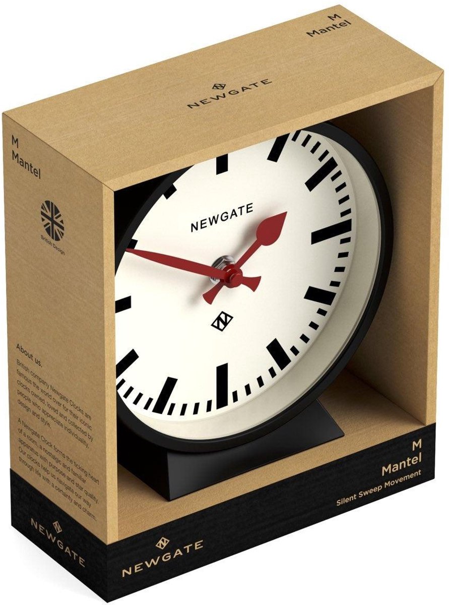 Newgate m mantel - stationsklok - zwart