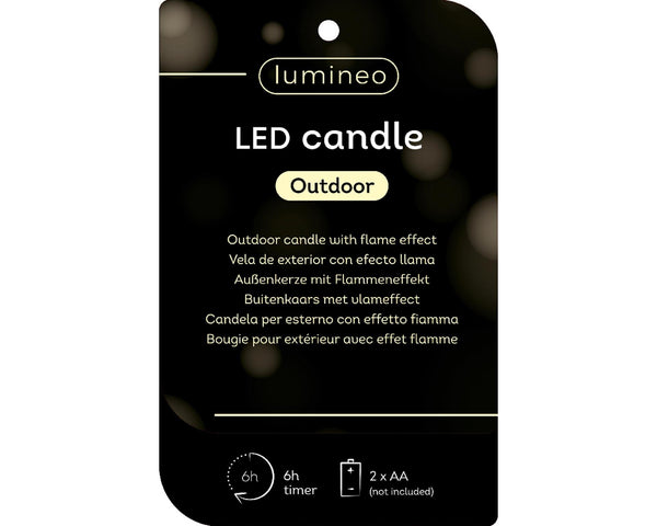 Decoris led buiten kaars ijzer ø12x6.5cm groen
