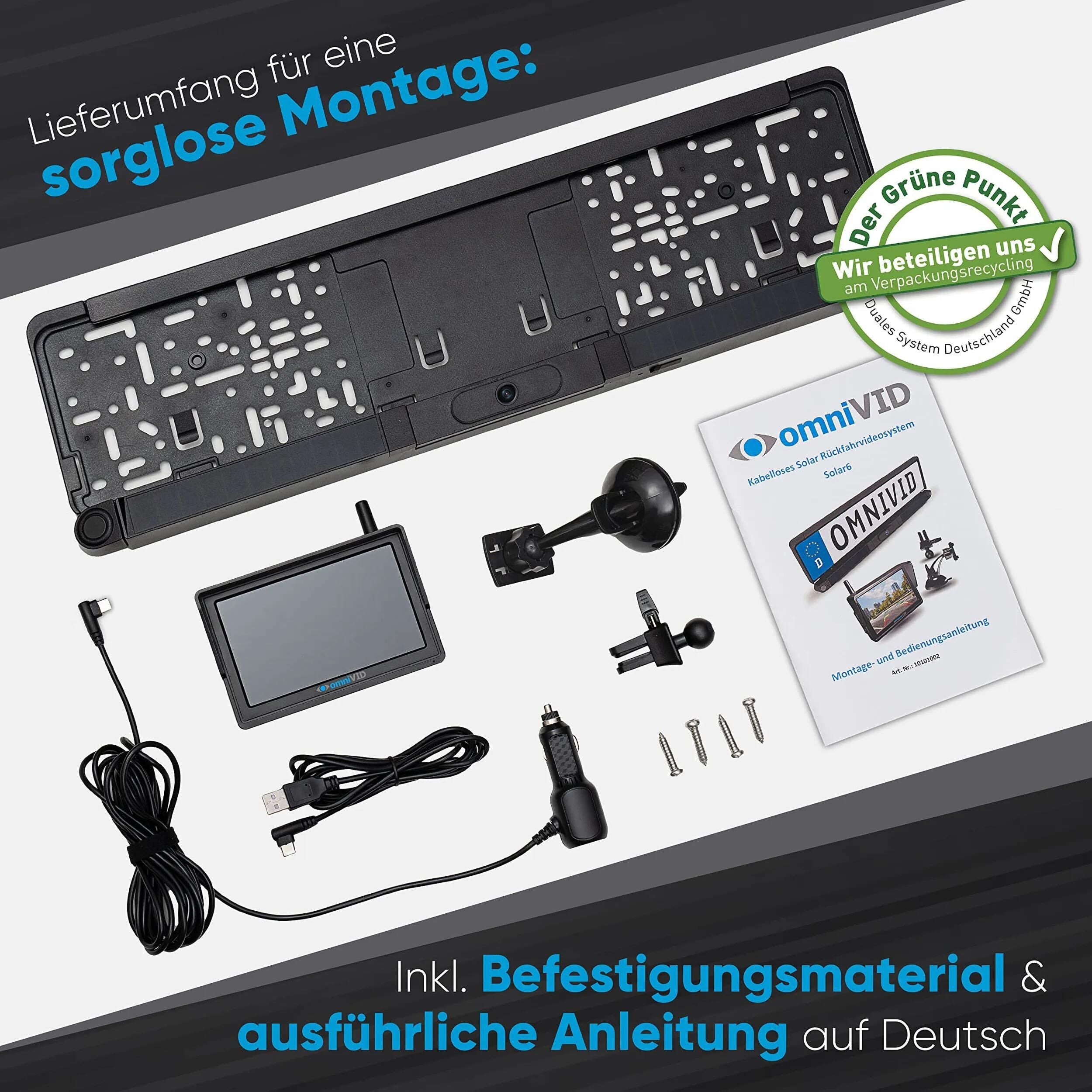 Omnivid einparkhilfe solar6 reversing video system solar 6