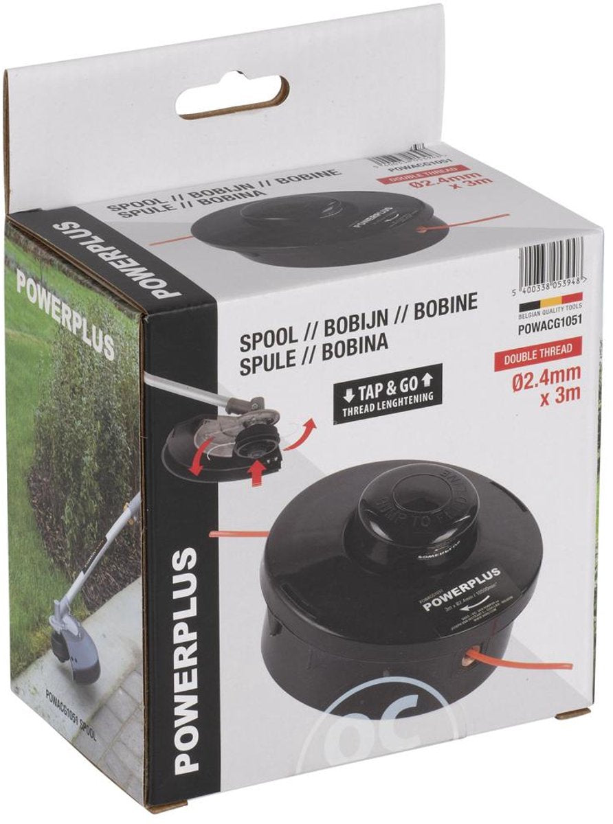 Powerplus powacg1051 bobijn - spoel voor grastimmer en bosmaaier - 60476-60478-xg3012-xg3016-xg3023-xg3025-xg30