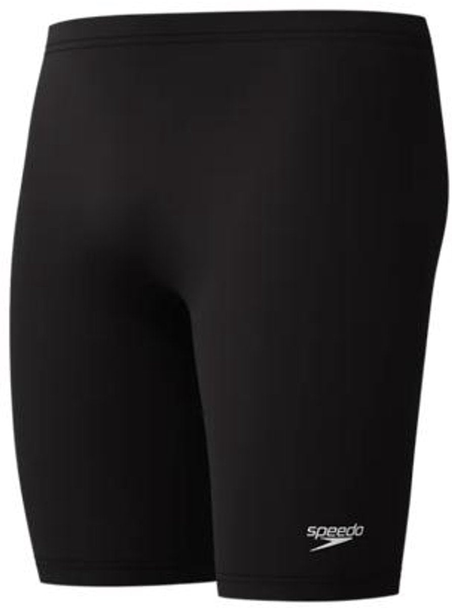 Speedo endurance+ logo jammer heren sportzwembroek - zwart wit
